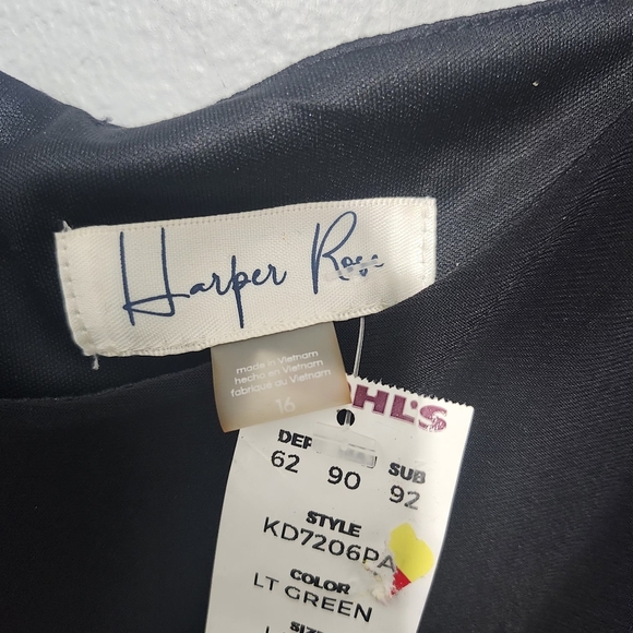 Harper Rose Womens Black Long Sleeve Mini Dress Size 16 - Picture 5 of 8